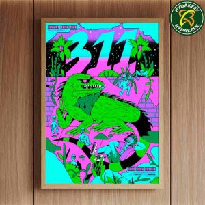 311 Band Concert Poster Gary In On Aug 22 2025 At Hard Rock Live Northern Indiana Home Decor Poster Canvas