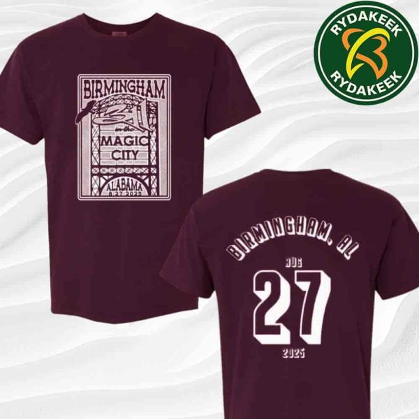 311 Band Unity Tour 2025 Event Merchandise Birmingham, Alabama Magic City At Avondale Brewing Company On August 27 2025 Two Sided Unisex T-Shirt