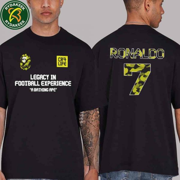 A Bathing Ape Cristiano Ronaldo’s BAPE CR7 Life Museum Multi Logo Poly Relaxed Fit Two Sided Unisex T-Shirt