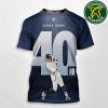 Aaron Judge New York Yankees MLB A 40-HR Season For The 4th Time in His Career 2025 All Over Print T-Shirt