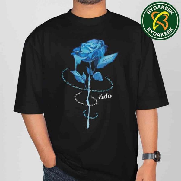 Ado’s 5th Anniversary Journey Pop-Up Store Merch 2025 Blue Rose Two Sided T-Shirt