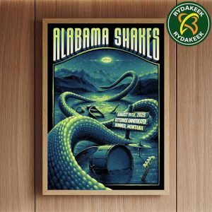 Alabama Shakes Exclusive Poster In Bonner, Montana At Kettlehouse Amphitheater On August 19 2025 Home Decor Poster Canvas