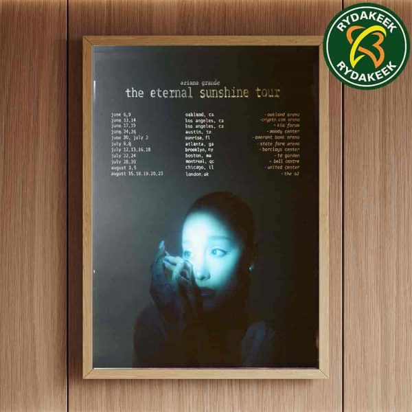 Ariana Grande The Eternal Sunshine Tour Dates 2025 Home Decor Poster Canvas