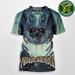 Avenged Sevenfold In Chicago, Illinois On August 31 And September 1 2025 All Over Print Shirt