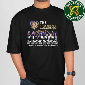 Baltimore Ravens To Celebrate 30th NFL Season Signature Thank You For The Memories Unisex T-Shirt
