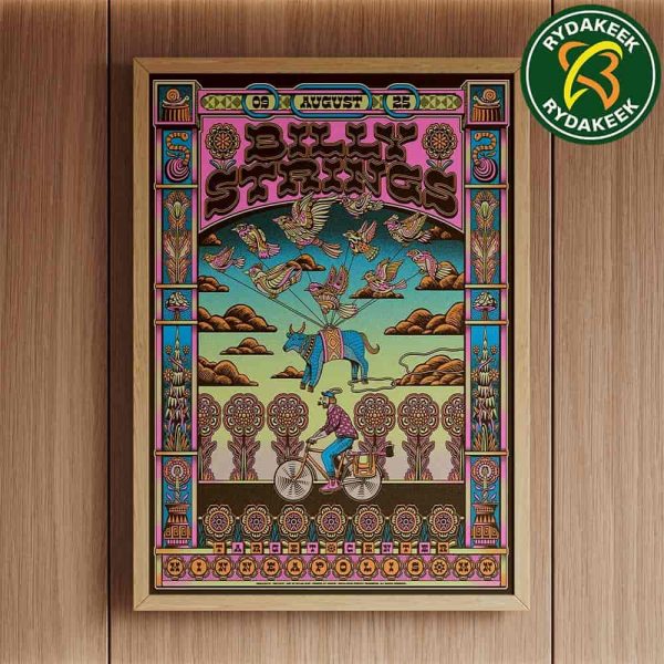 Billy Strings Minneapolis MN Exclusive Poster At Target Center On August 9 2025 Home Decor Poster Canvas