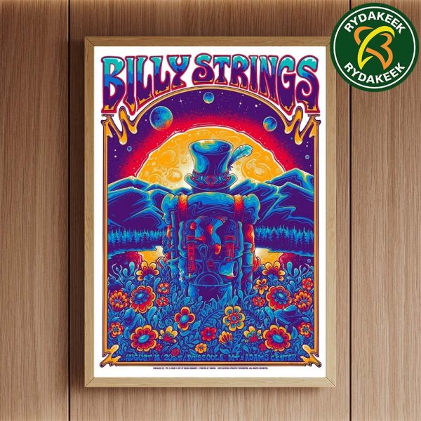 Billy Strings Summer Tour 2025 In Missoula, MT At Adams Center on August 16 2025 Helen Kennedy Art Home Decor Poster Canvas
