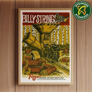 Billy Strings Summer Tour 2025 at Scheels Arena in Fargo, ND on August 12 Art By Travis Bone Home Decor Poster Canvas