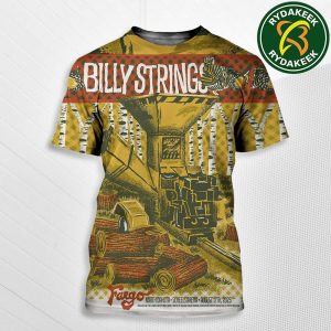 Billy Strings Summer Tour 2025 at Scheels Arena in Fargo, ND on August 12 Art By Travis Bone Unisex All Over Print T-Shirt