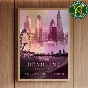Blackpink Deadline World Tour 2025-2026 Exclusive Tee London UK At Wembley Stadium On August 15-16 Merchandise Home Decor Poster Canvas