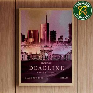 Blackpink Deadline World Tour 2025-2026 Venue Poster In Milan Italy At Ippodromo SNAI La Maura On August 6 Home Decor Poster Canvas