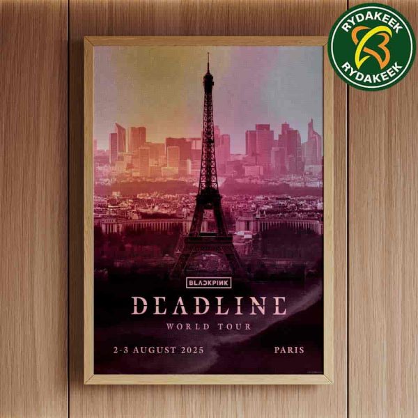 Blackpink Deadline World Tour 2025-2026 Venue Poster Paris France At Stade de France On August 2-3 Home Decor Poster Canvas
