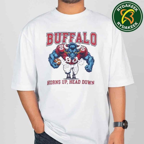 Buffalo Bills Football NFL Horns Up Head Down Unisex T-Shirt