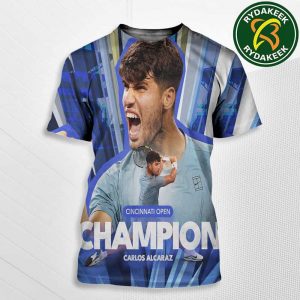 Carlos Alcaraz Congratulations Cincinnati Open Champion Tennis 2025 All Over Print T-Shirt
