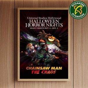 Chainsaw Man The Chaos Halloween Horror Nights Inside The DreamWorks Theatre 2025 On September 4 – November 2 Home Decor Poster Canvas
