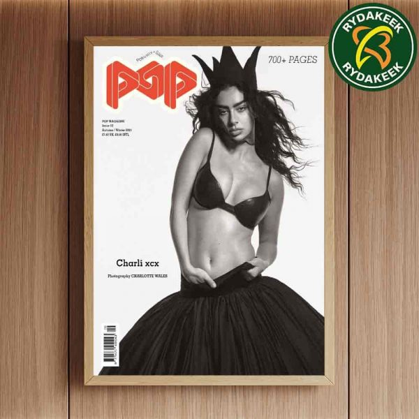 Charli XCX Pop Magazine Red Logo Issue 53 Autumn Winter 2025 Charlotte Wales Photography Home Decor Poster Canvas