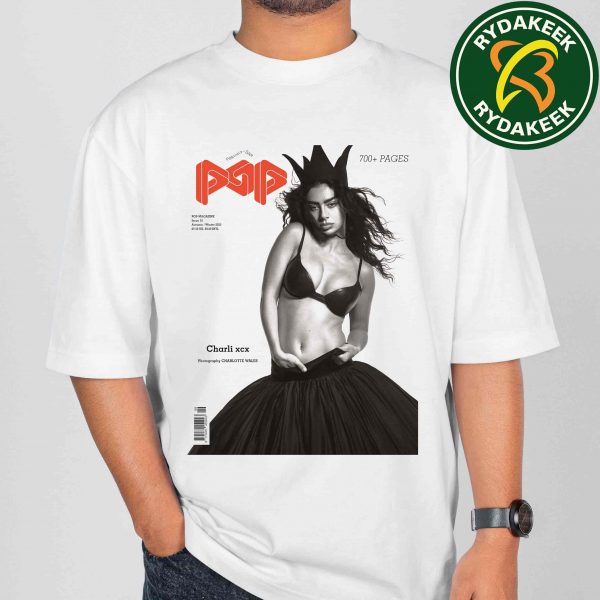Charli XCX Pop Magazine Red Logo Issue 53 Autumn Winter 2025 Charlotte Wales Photography T-Shirt