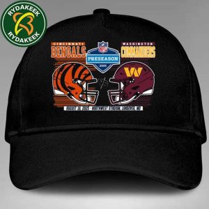 Cincinnati Bengals Vs Washington Commanders NFL Preseason Week 2 2025 August 18  Northwest Stadium Landover Maryland Matchups Helmet Graphics Hat
