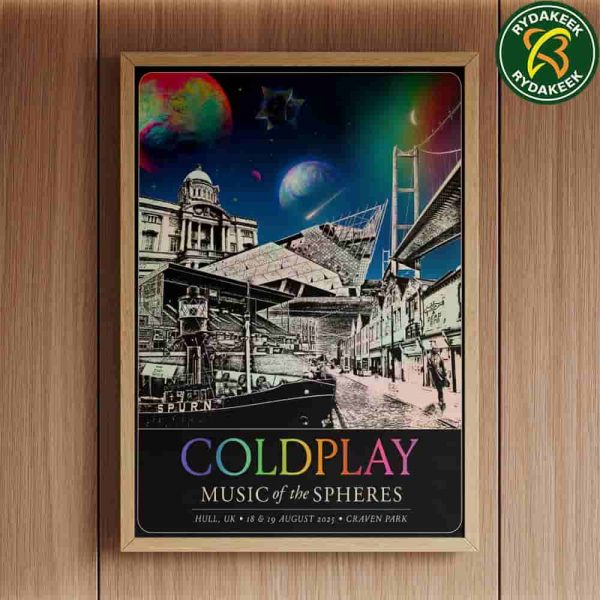 Coldplay Music Of The Spheres Hull UK Concer Poster At Craven Park August 18-19 2025 Home Decor Poster Canvas