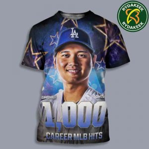 Congratulations To Shohei Ohtani On 1000 Career MLB Hits All Over Print T-Shirt