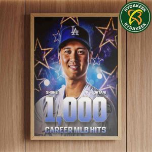 Congratulations To Shohei Ohtani On 1000 Career MLB Hits Home Decor Poster Canvas