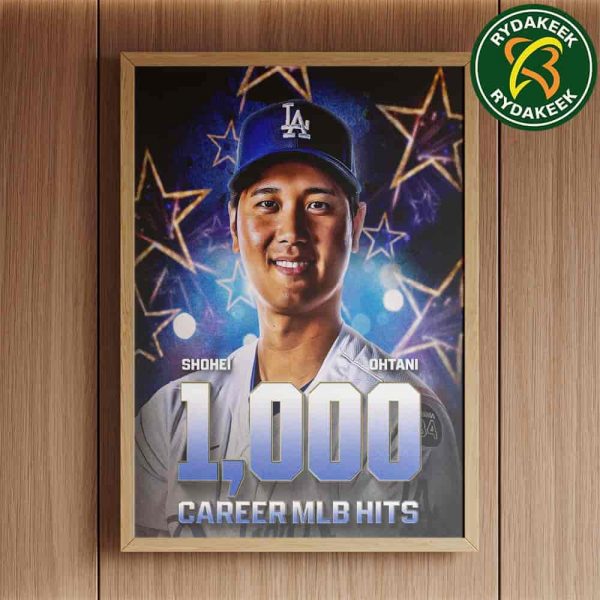 Congratulations To Shohei Ohtani On 1000 Career MLB Hits Home Decor Poster Canvas