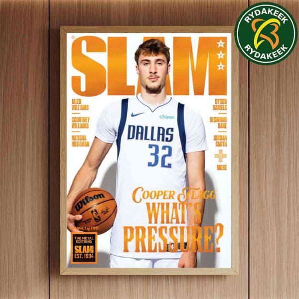 Cooper Flagg Dallas Mavericks NBA Orange Metal Edition SLAM 258 Cover Collection 2025 Home Decor Poster Canvas