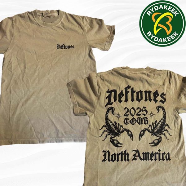 Deftones North American Tour 2025 Merchandise Two Sided T-Shirt