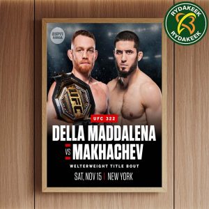 Della Maddalena Vs Islam Makhachev In New York UFC 322 On November 15  2025 At Madison Square Garden Home Decor Poster Canvas
