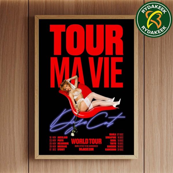 Doja Cat Tour Ma Vie World Tour 2025 In November Schedule List Dates Home Decor Poster Canvas