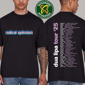 Dua Lipa Dated Tour 2025 Tee Collection 2025 Merch Two Sided T-Shirt