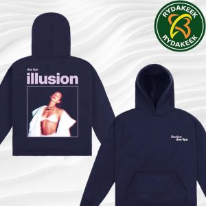 Dua Lipa Illusion Navy Hoodie Collection 2025 Hoodie Shirt