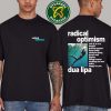 Dua Lipa Radical Optimism Black Rock Tee Collection 2025 Merch Two Sided T-Shirt