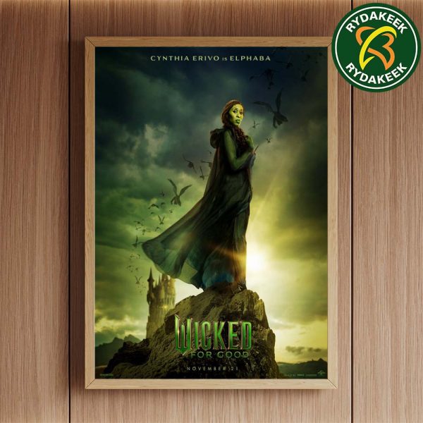 Exclusive Character Posters Wicked For Good Cynthia Erivo Is Elphaba In Theaters On November 21 2025 Home Decor Poster Canvas