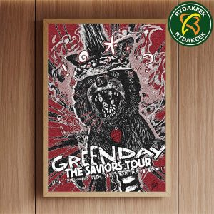 Green Day The Saviors Tour In Lima, Peru On August 27 2025 At Estadio San Marcos Stadium Home Decor Poster Canvas