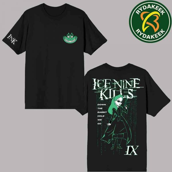 Ice Nine Kills Nightmare On The Ninth Collection Merch Malice In Wonderland Two Sided Unisex T-Shirt