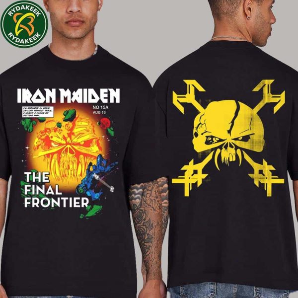 Iron Maiden 15 Years Of The Final Frontier Comic Cover Tee Exclusive Merch 2025 Unisex Two Sided T-Shirt