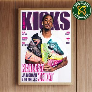 Ja Morant And The Nike JA3 2025 For KICKS 28 SLAM Home Decor Poster Canvas
