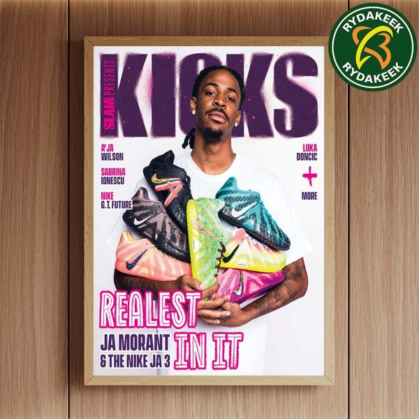 Ja Morant And The Nike JA3 2025 For KICKS 28 SLAM Home Decor Poster Canvas