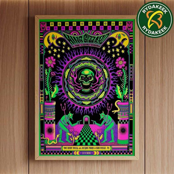 King Gizzard and The Lizard Wizard Phantom Island Tour 2025 Official Merchandise at The Rady Shell at Jacobs Park in San Diego on August 11 Home Decor Poster Canvas