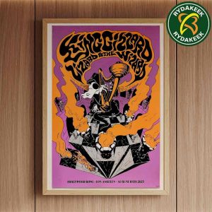King Gizzard And The Lizard Wizard Exclusive Poster Los Angeles On August 10 2025 At Hollywood Bowl Home Decor Poster Canvas