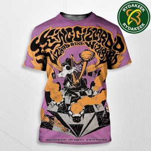 King Gizzard and The Lizard Wizard Exclusive Poster Los Angeles On August 10 2025 At Hollywood Bowl All Over Print T-Shirt