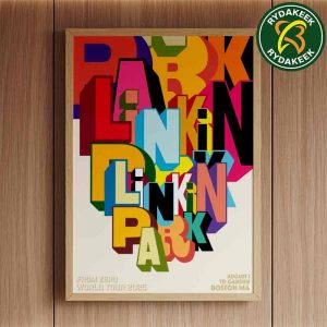 Linkin Park From Zero World Tour 2025 Exclusive Poster In Boston TD Garden on August 1 Greg Lamarche Home Decor Poster Canvas