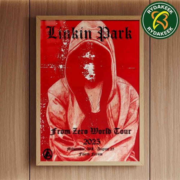Linkin Park From Zero World Tour 2025 Exclusive Poster In Milwaukee Fiserv Forum on August 25 Albert Reyes Home Decor Poster Canvas