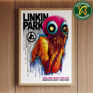 Linkin Park From Zero World Tour 2025 Exclusive Poster In Minneapolis Target Center on August 27 Alex Pardee Home Decor Poster Canvas