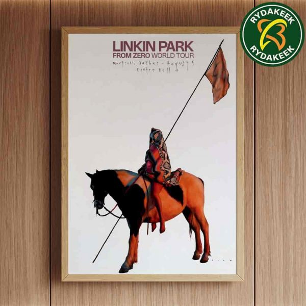 Linkin Park From Zero World Tour 2025 Exclusive Poster In Montreal Centre Bell on August 5 Merritt Home Decor Poster Canvas
