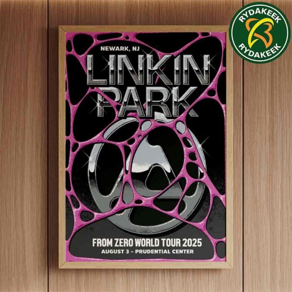 Linkin Park From Zero World Tour 2025 Exclusive Poster In Newark Prudential Center on August 3 Michael Chavez Home Decor Poster Canvas