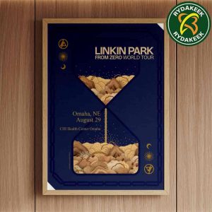 Linkin Park From Zero World Tour 2025 Exclusive Poster In Omaha CHI Health Center Omaha on August 29 Koralie Home Decor Poster Canvas