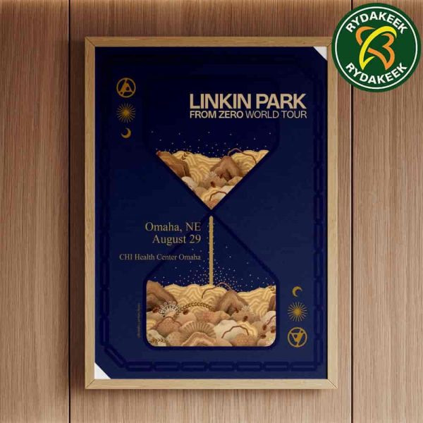 Linkin Park From Zero World Tour 2025 Exclusive Poster In Omaha CHI Health Center Omaha on August 29 Koralie Home Decor Poster Canvas