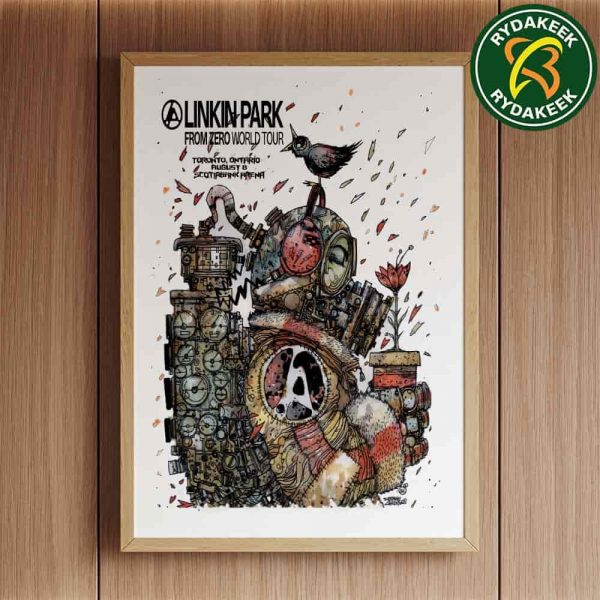 Linkin Park From Zero World Tour 2025 Exclusive Poster In Toronto Scotiabank Arena on August 8 Stefano Cardoselli Home Decor Poster Canvas